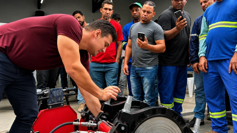 calibração de máquina de solda pead