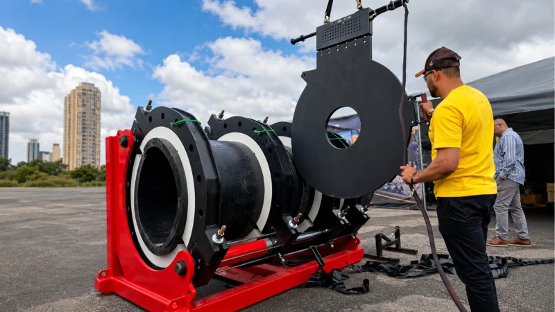 instalação de tubulação